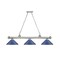 Z-Lite Cordon 3 Light Billiard, Brushed Nickel & Navy Blue 2306-3BN-MNB - alternate 2